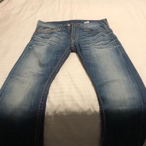True religion jeans, 33 waist straight leg